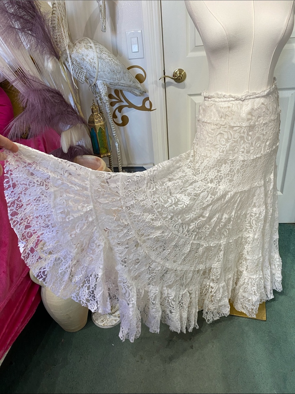 Vintage White Lace Skirt
